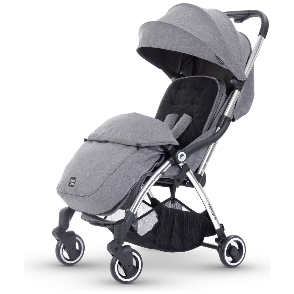 miniuno Touch Fold Kompakter Kinderwagen Grau