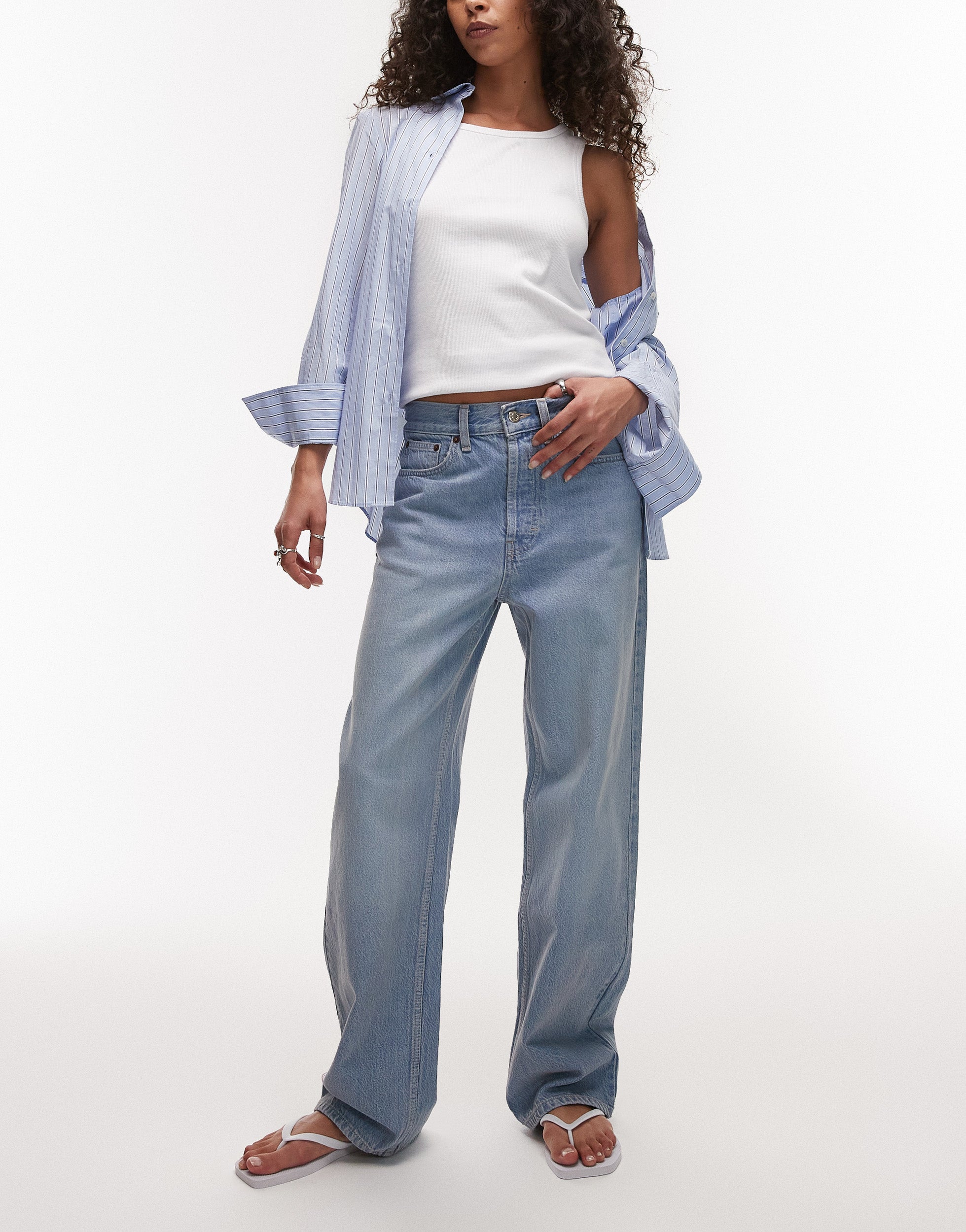 TOPSHOP Mid rise Loose fit Jeans