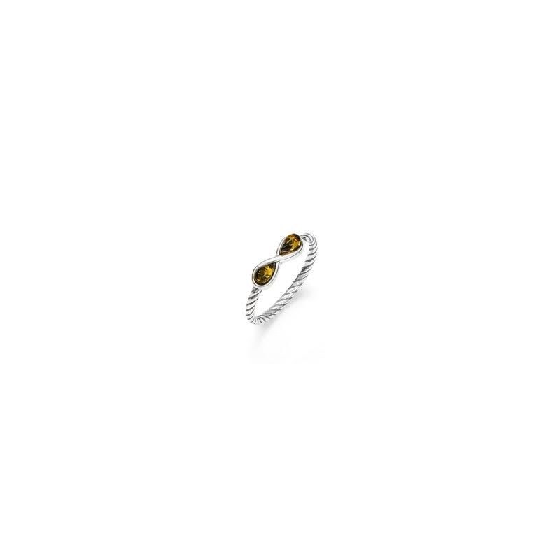 Bague argent 925 Ambre veritable de la mer Baltique