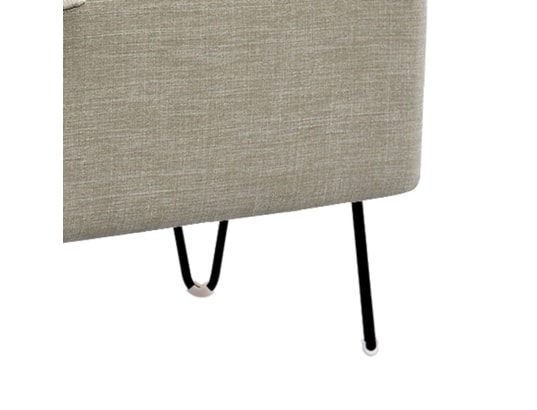 TERRE DE NUIT - Banc de lit en tissu avec coffre naturel