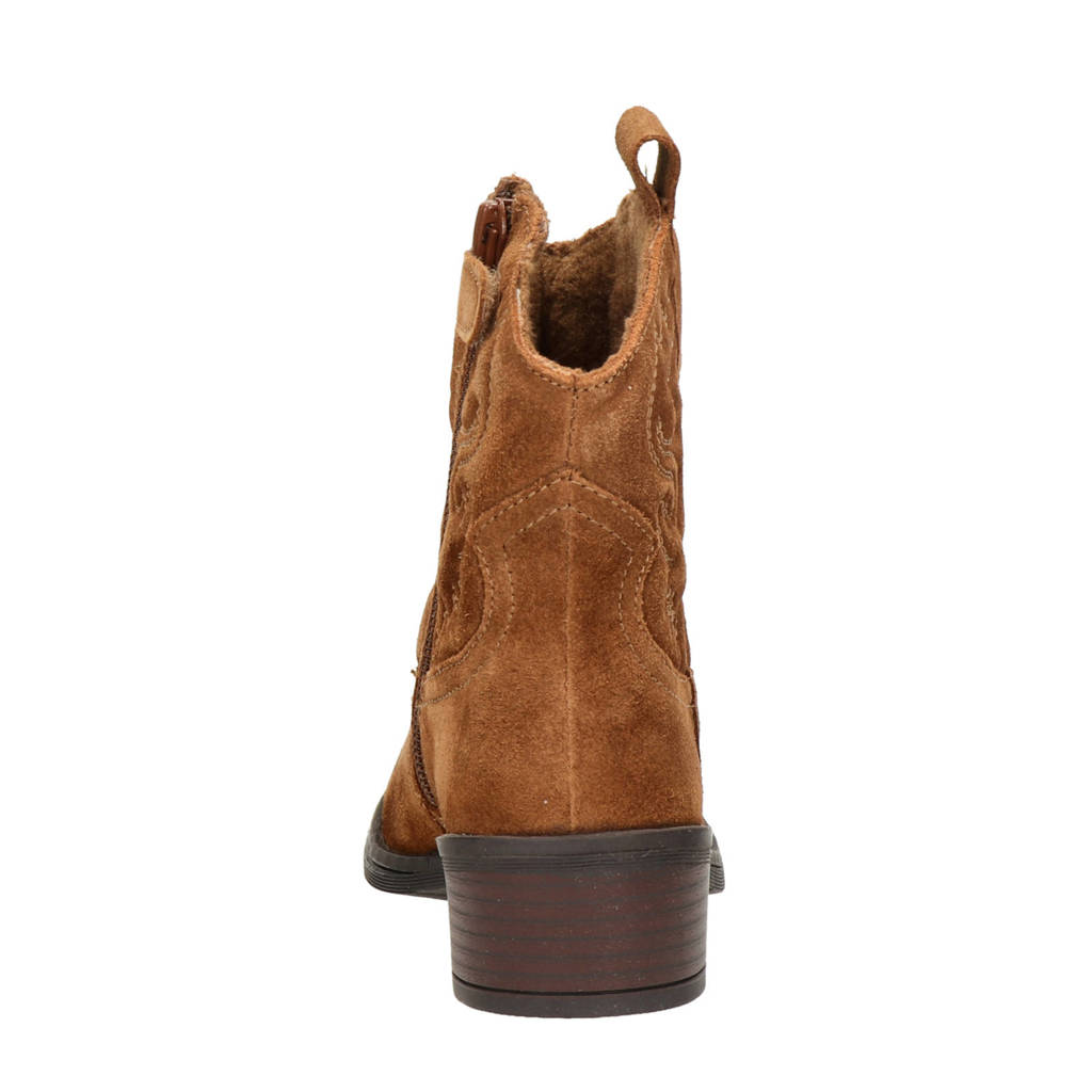 Nelson Kids suède cowboylaarzen cognac