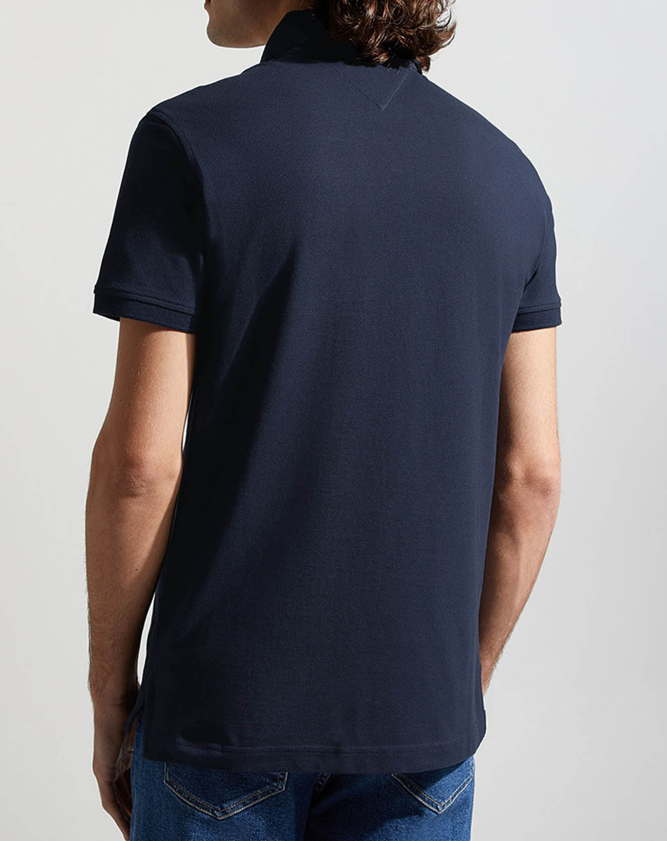 Tommy Hilfiger Polo slim IconCrest logo bleu marine