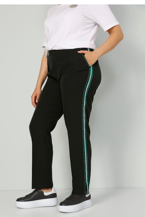 Hose, Straight Fit, Seitenstreifen, Elastikbund