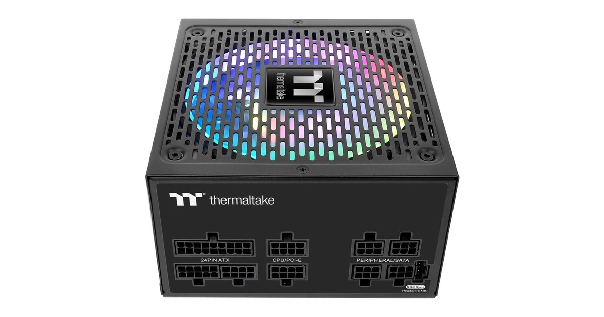 ThermaltakeToughpower GF1 ARGB modulaire 750 watt voeding   (Zwart, 4x PCIe)