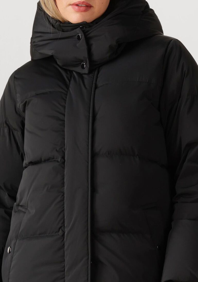 zwarte woolrich gewatteerde jas kely long parka