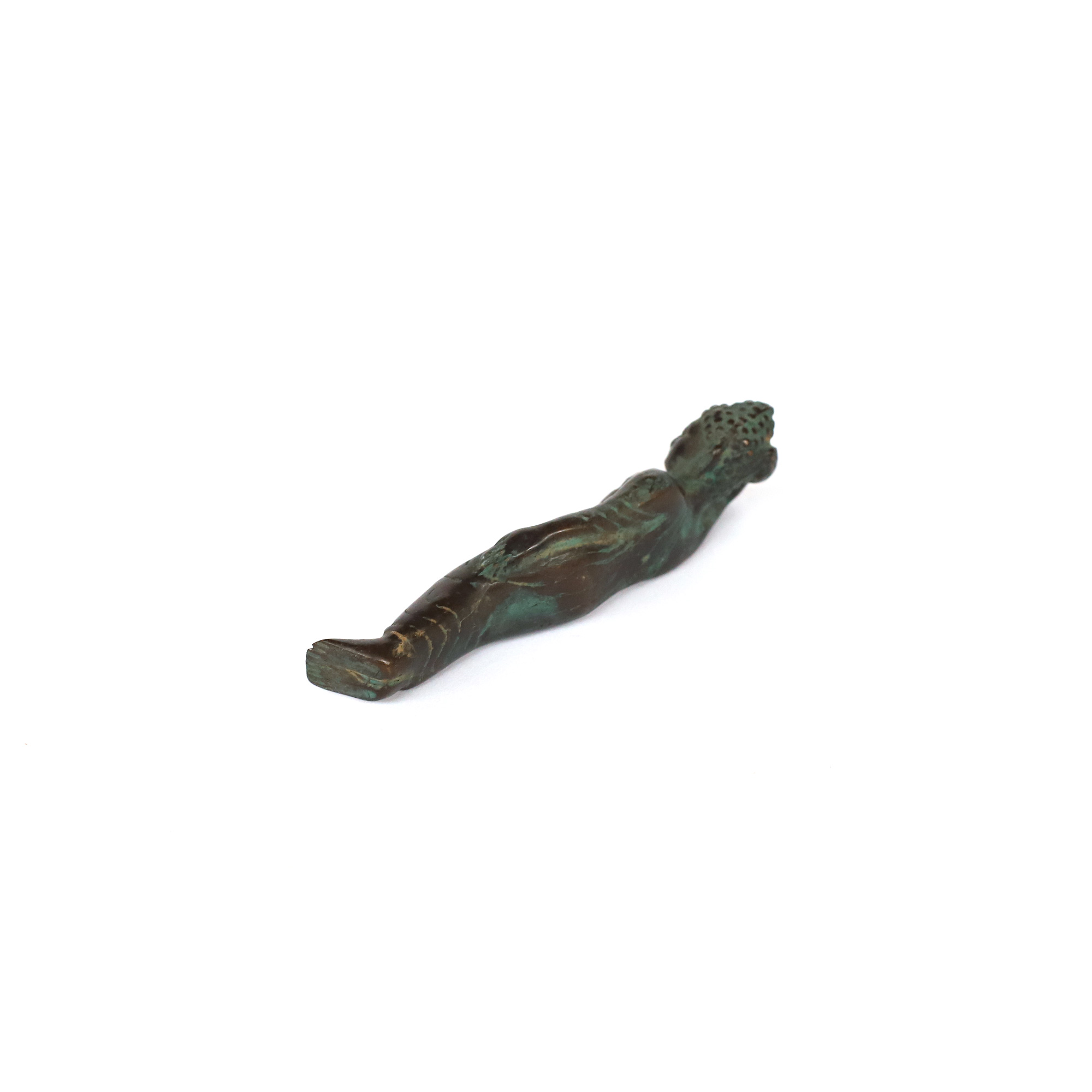 Bronze-Statuette 'liegender Buddha', B 9 cm, H 2,5 cm, L 1 cm von fischer's lagerhaus