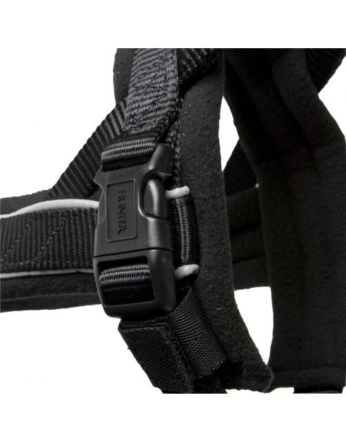 Hunter Harnas Norweger Racing Nylon Zwart&Zwart - Hondenharnas