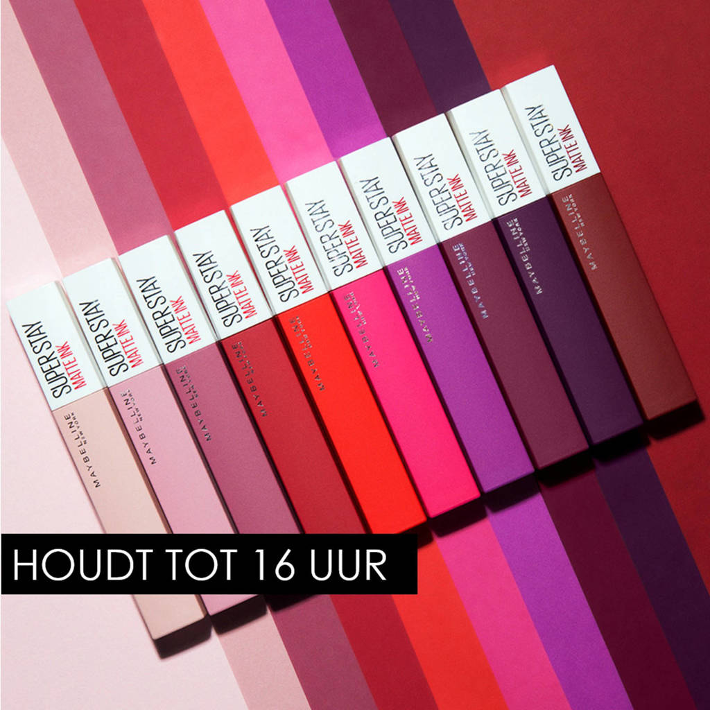 Een lippenstift die goed vasthoudt en niet droogtSuperStay Matte Ink lippenstift – 5 Loyalist