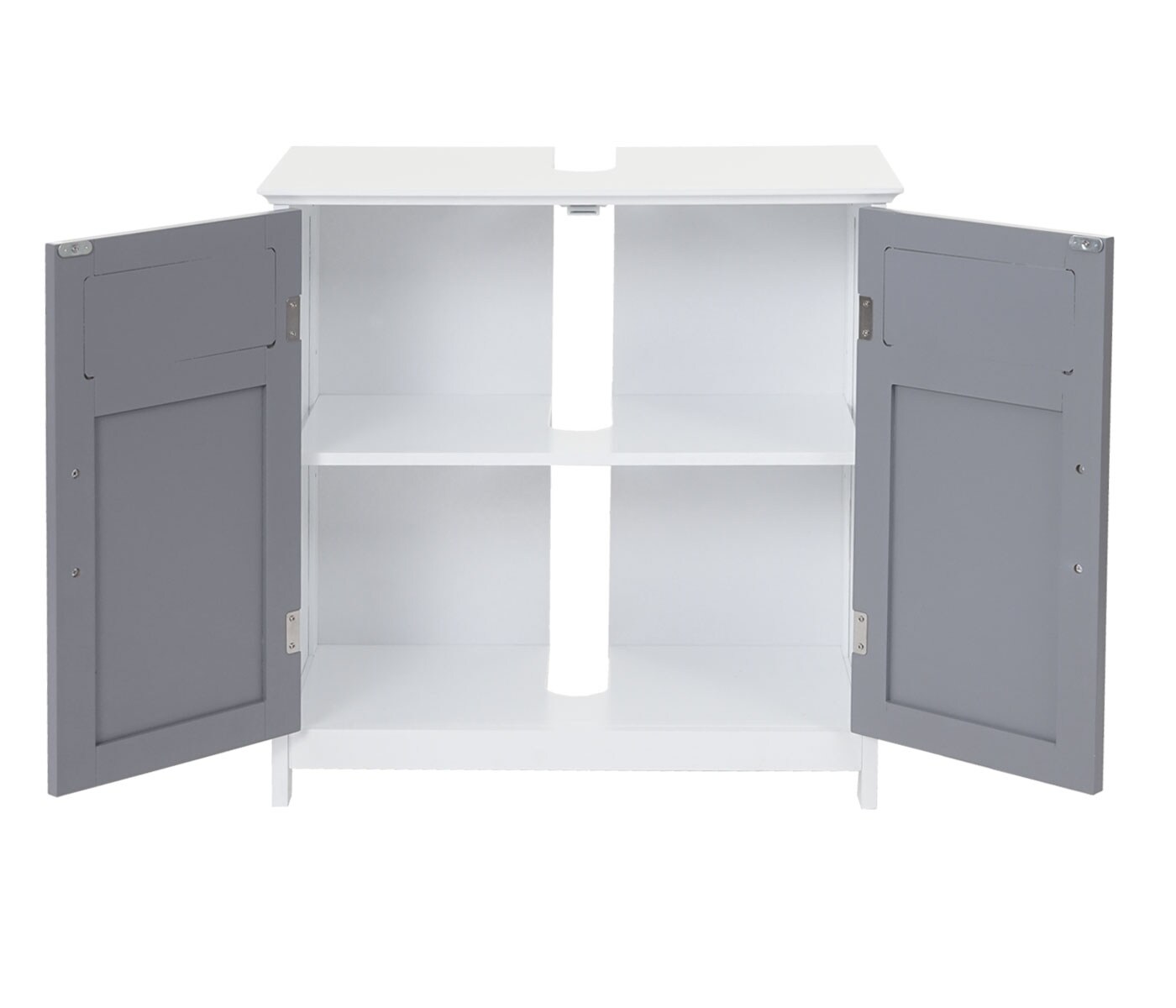 Waschbeckenunterschrank MCW-A85, Badschrank 60x60x30cm ~ grau