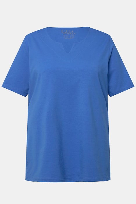 T-Shirt, A-Linie, Tunika-Ausschnitt, Halbarm