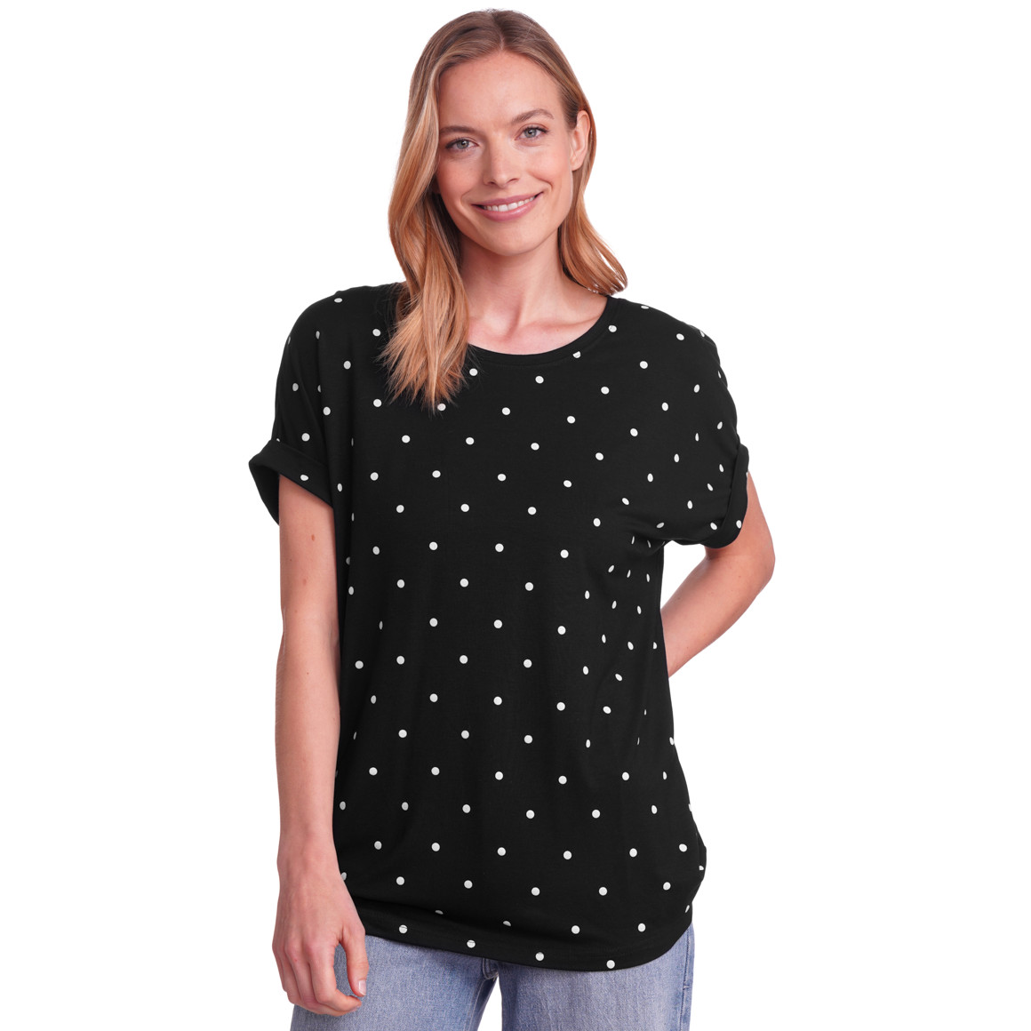 Gina Benotti Damen T-Shirt mit Print schwarz / weiss