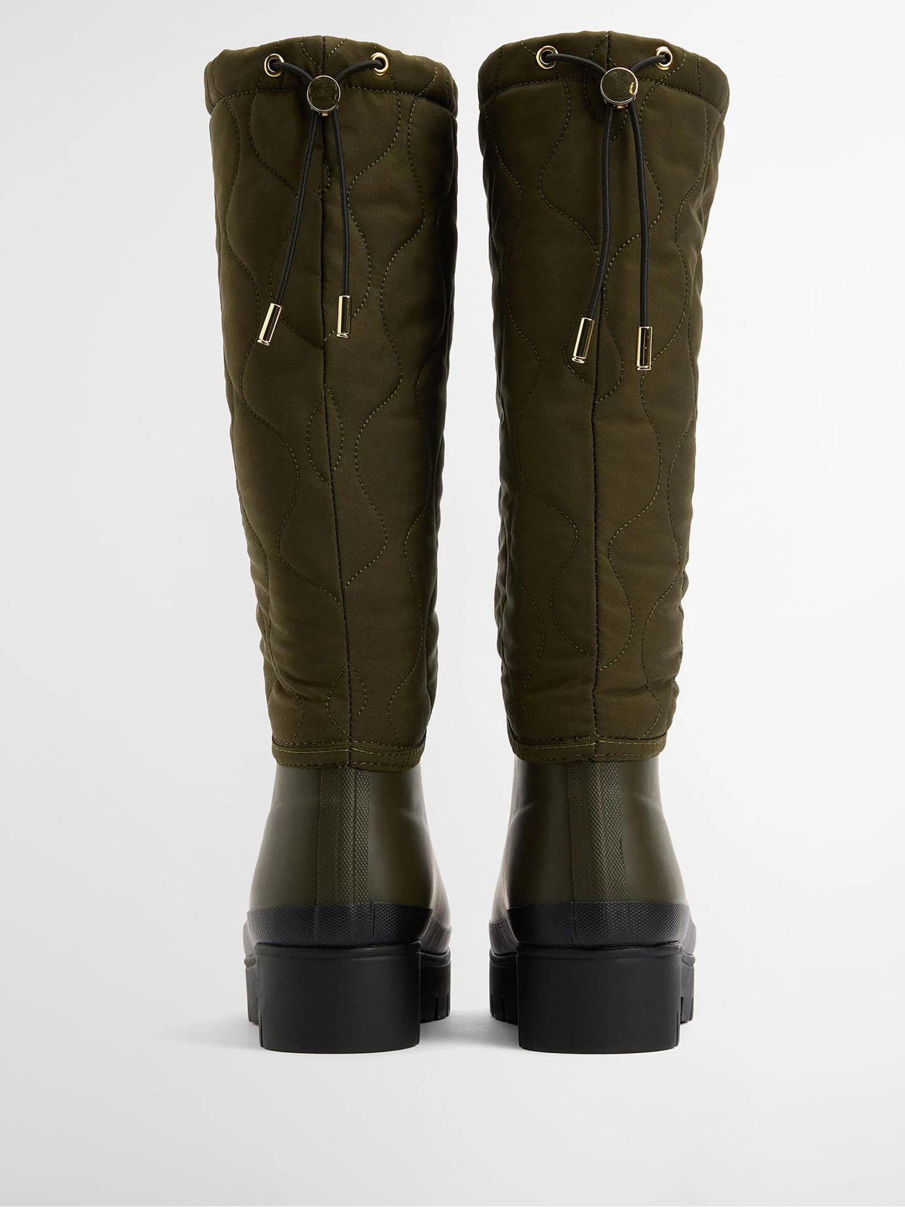 Groen - Barbour® Marnie Quilted Tall Wellington Boots