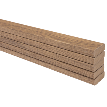 Lattenwand Decowall MDF donker eiken, lengte 260 cm, 5 stuks
