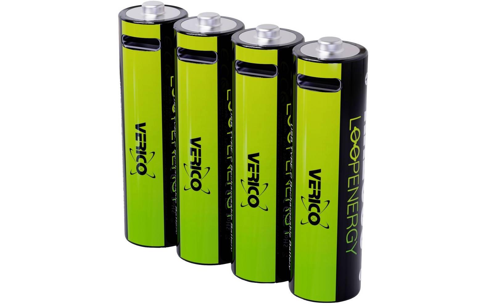 Akku Li-Ion AA mit USB-C 1700 mAh, 4 StückAA-Akkus mit USB-C-Ladeanschluss