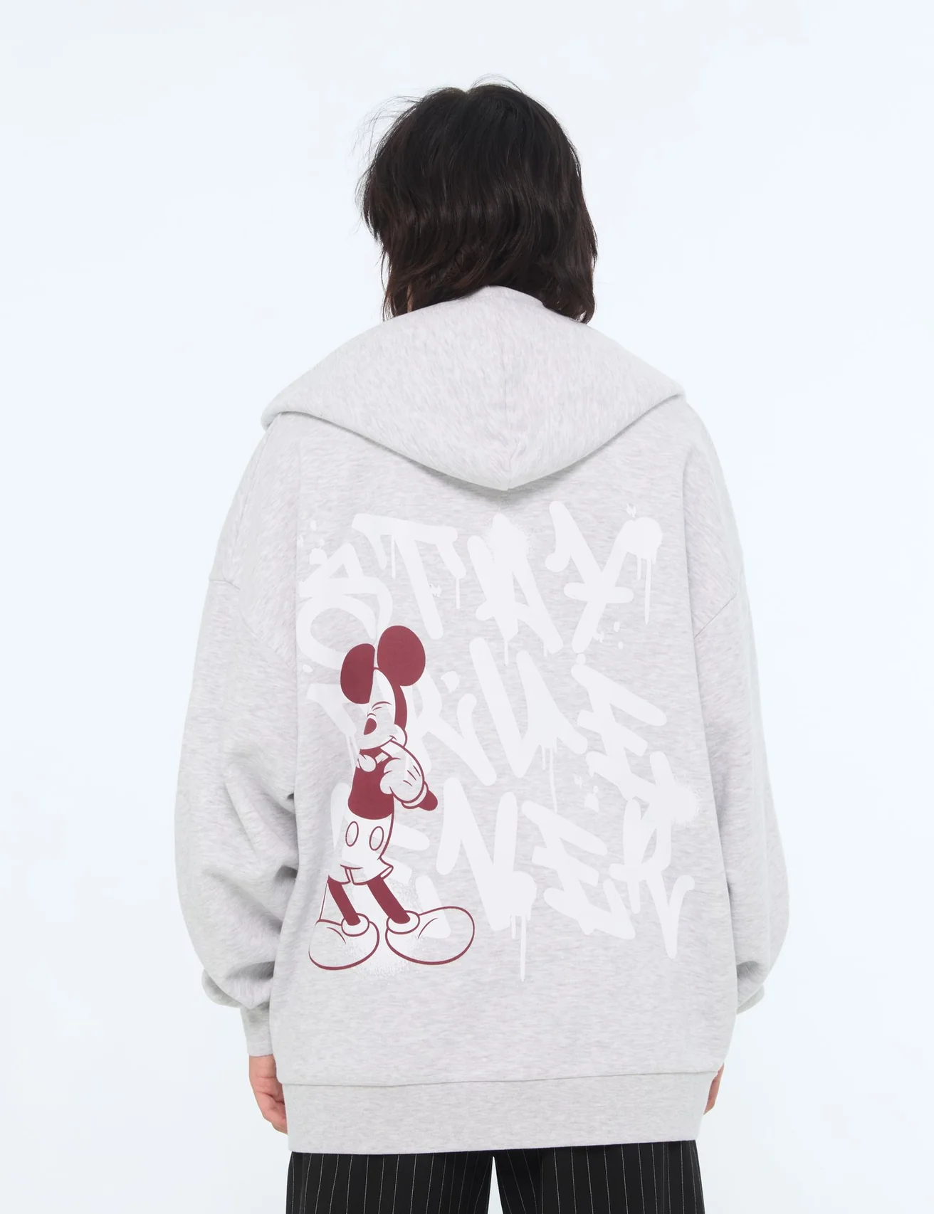 Sweat oversize Disney x Jennyfer gris clair
