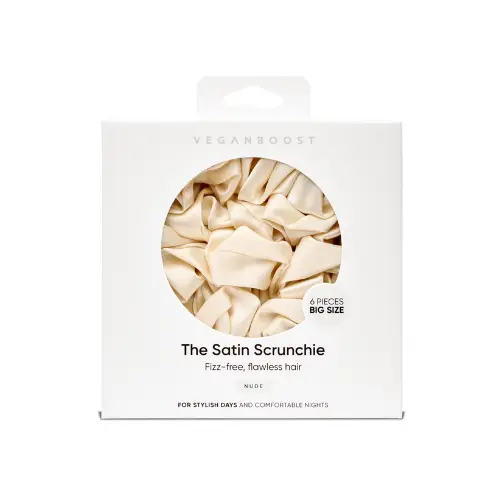 Big Satin Scrunchies Nude 6 Piece
