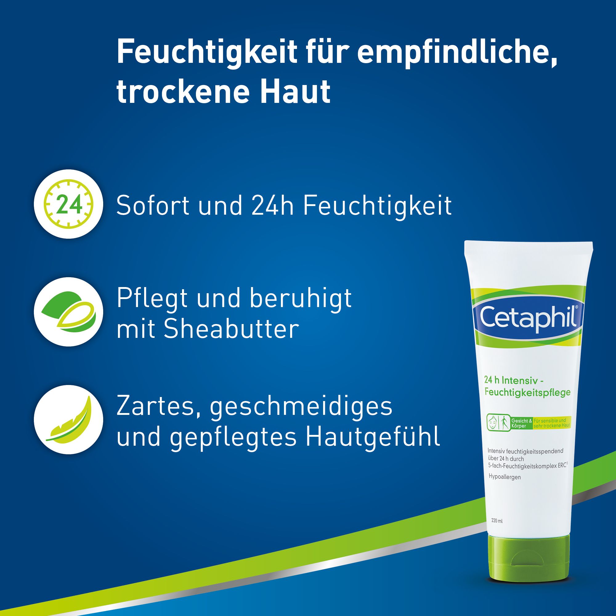 CETAPHIL 24h Intensiv Feuchtigkeitspflege für anhaltend trockene Haut