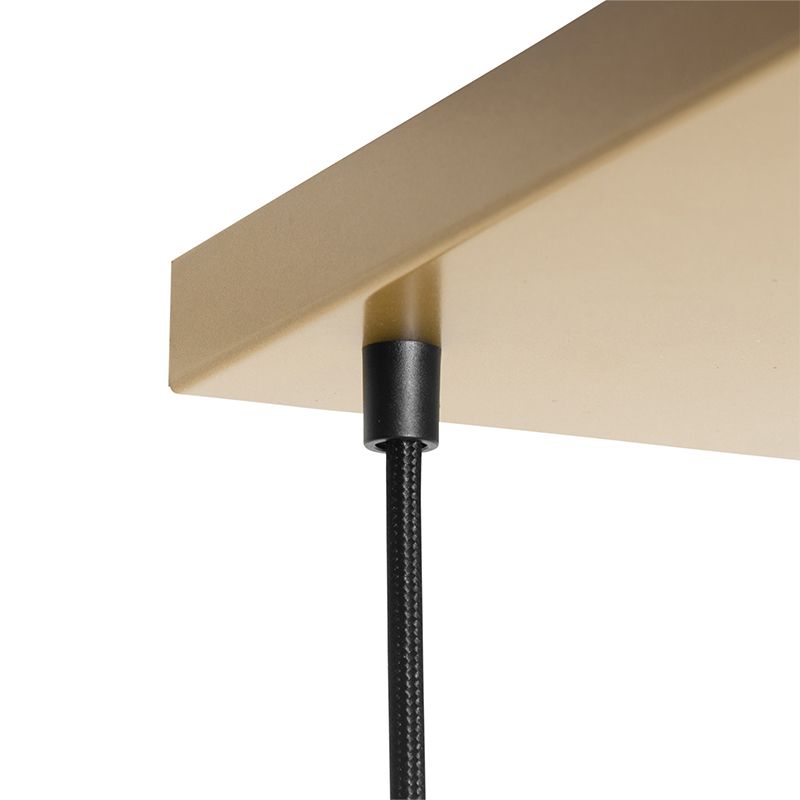 Smart hanglamp messing met blauw en groen glas 8-lichts incl. 8 Wifi G95 - Sandra