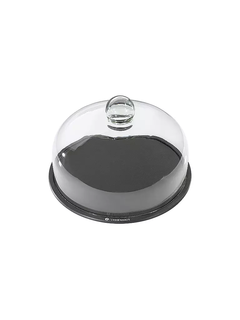 ZASSENHAUS COMFORT PLUS - Käseglocke mit Glasdeckel 28 cm schwarz