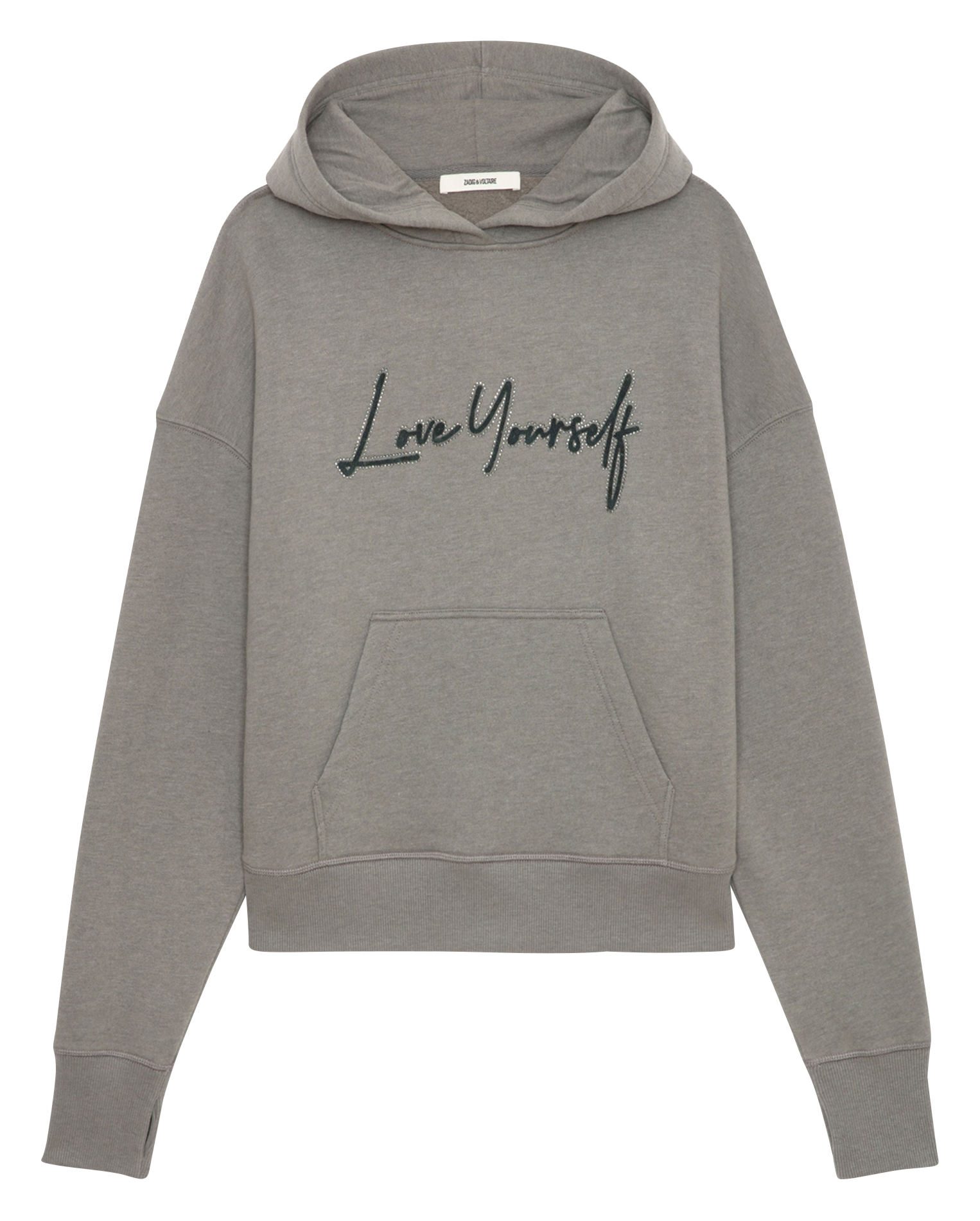 MIA - Sweat à capuche imprimé en coton bio mélangé | Gris
