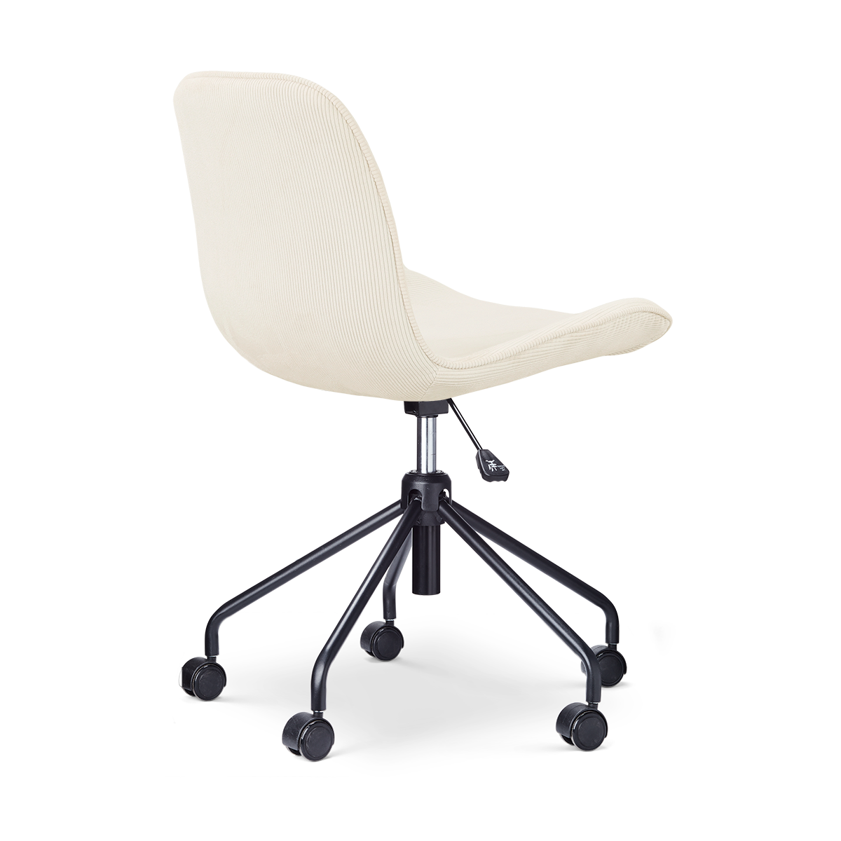 Bureaustoel Nout-Fé rib beige - zwart onderstel