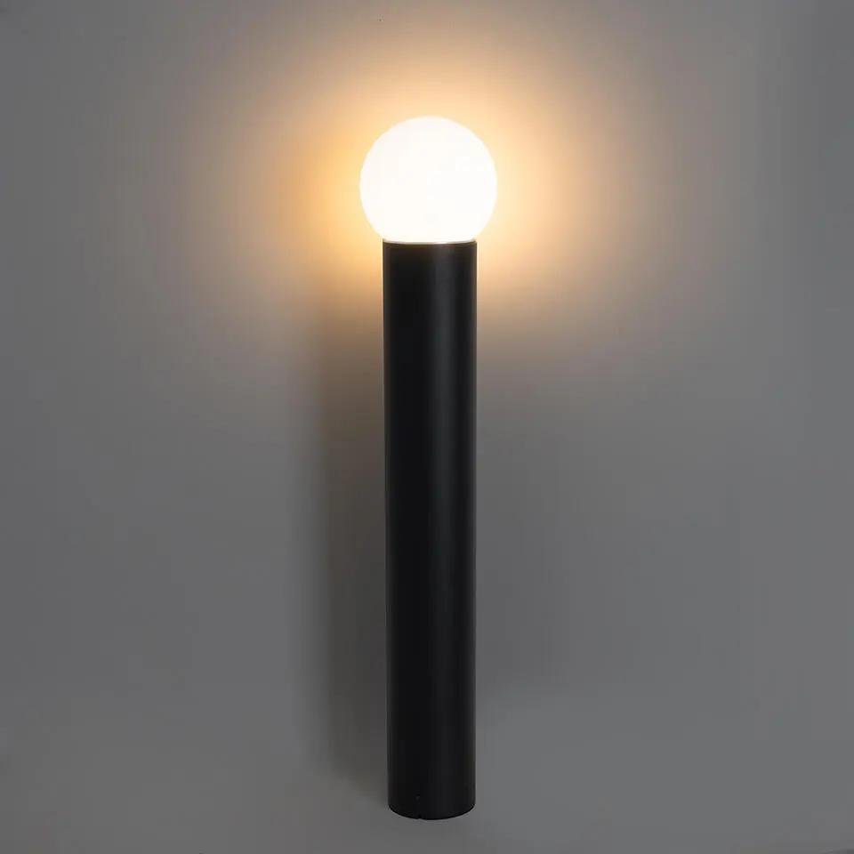 Qazqa staande buitenlampen huma zwart e27
