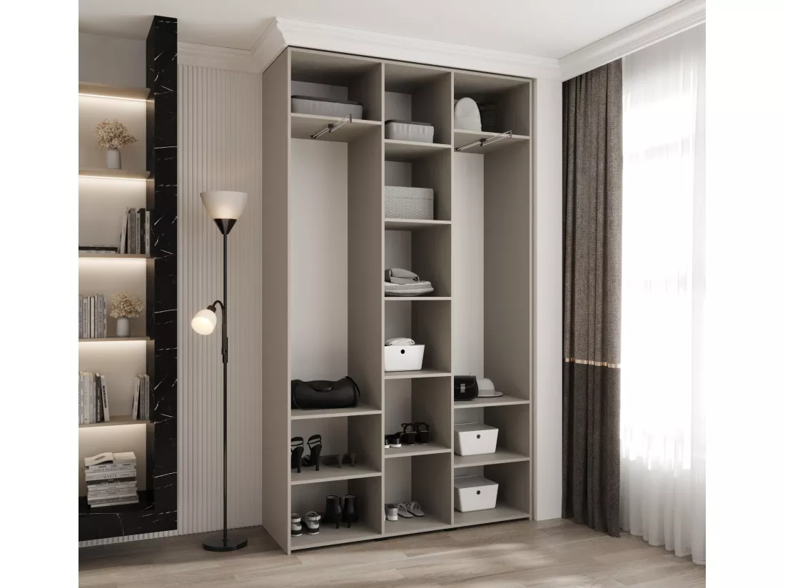 Armoire à portes battantes Como 3 245,5/140/40 3 portes (cachemire/noir)