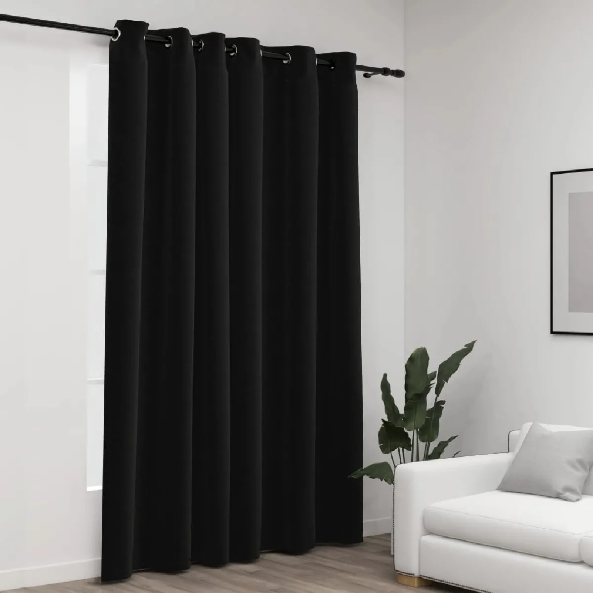 vidaXL Rideau occultant Lin Anthracite