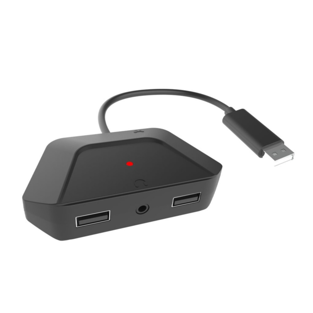 (20cm) Tastatur und Maus Adapter mit 3x USB A und 3.5mm Klinke für PlayStation PS4 / PS3 / Xbox / Nintendo Switch - Schwarz