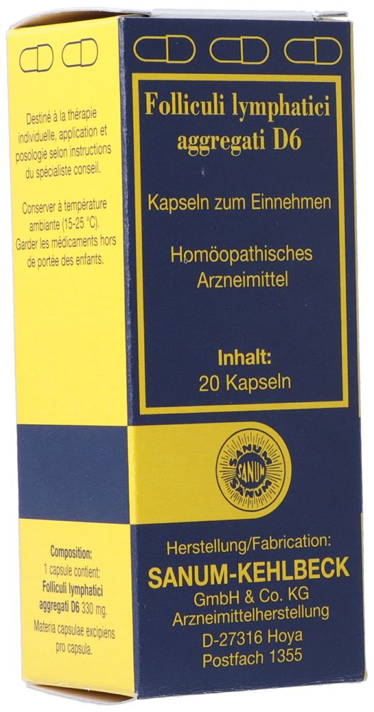 SANUM Folliculi lymphatici aggregati 6 D<br>20 Stück, Hartkapsel