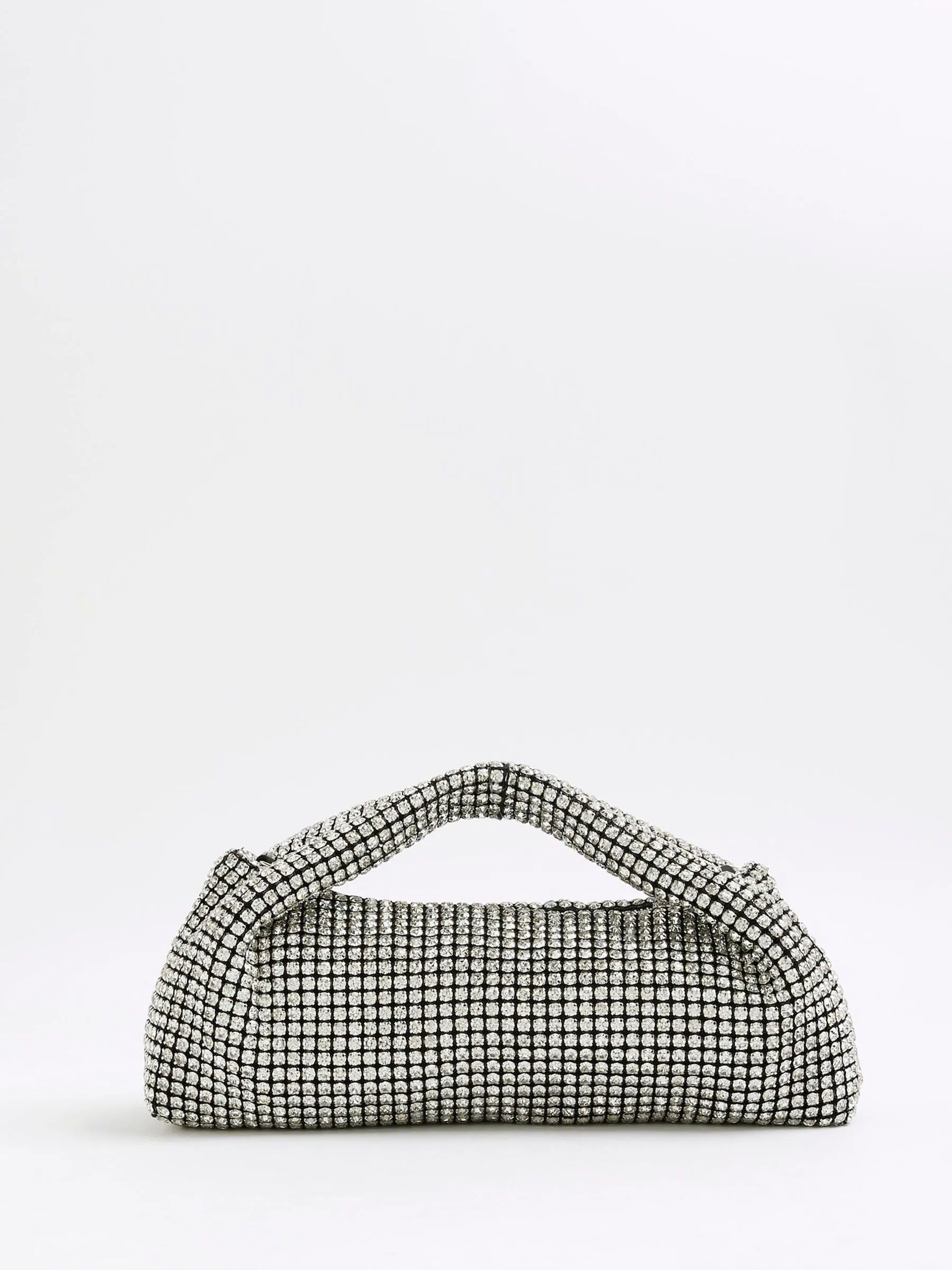 River Island Diamante Scoop Clutch Bag