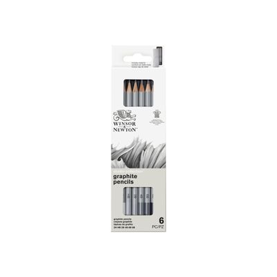 Winsor & Newton Studio Collection - pack de 6 crayons - 2B, 2H, 4B, 6B, 8B, HB