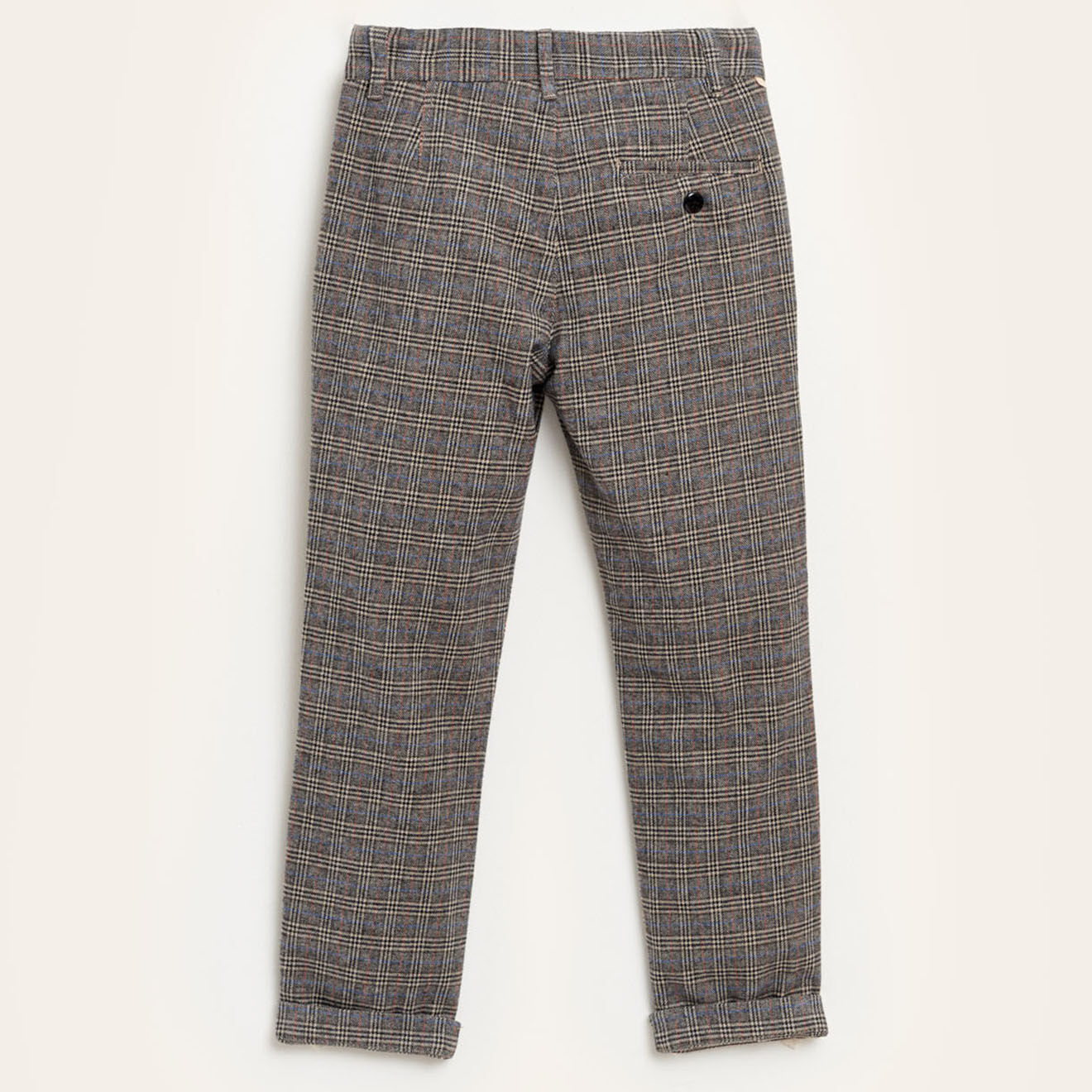 Bellerose Pantalon Perry en Coton mélangé à carreaux gris
