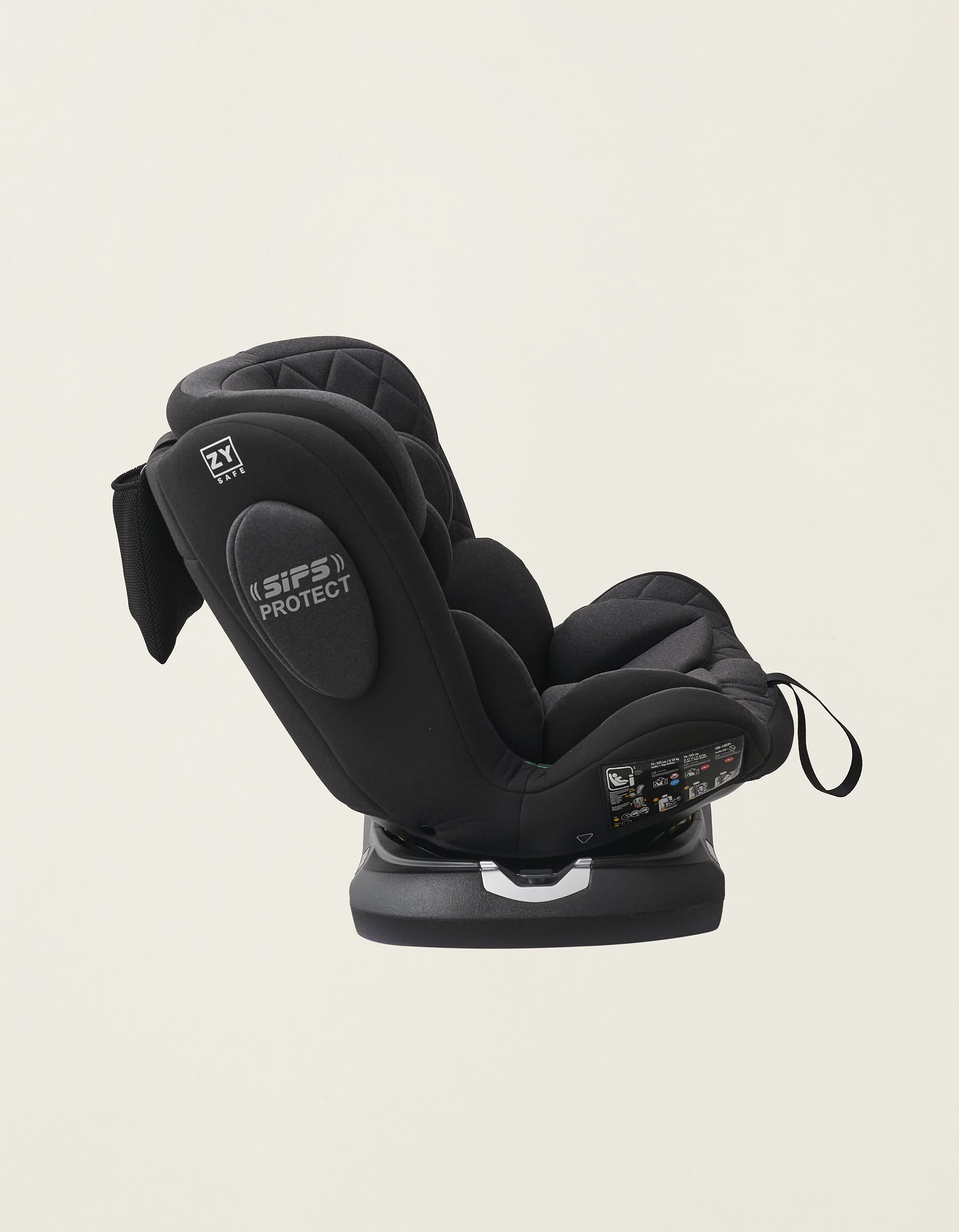 Cadeira Auto I-Size ZY Safe Premium com Isofix (76-150), Preto/Cinza