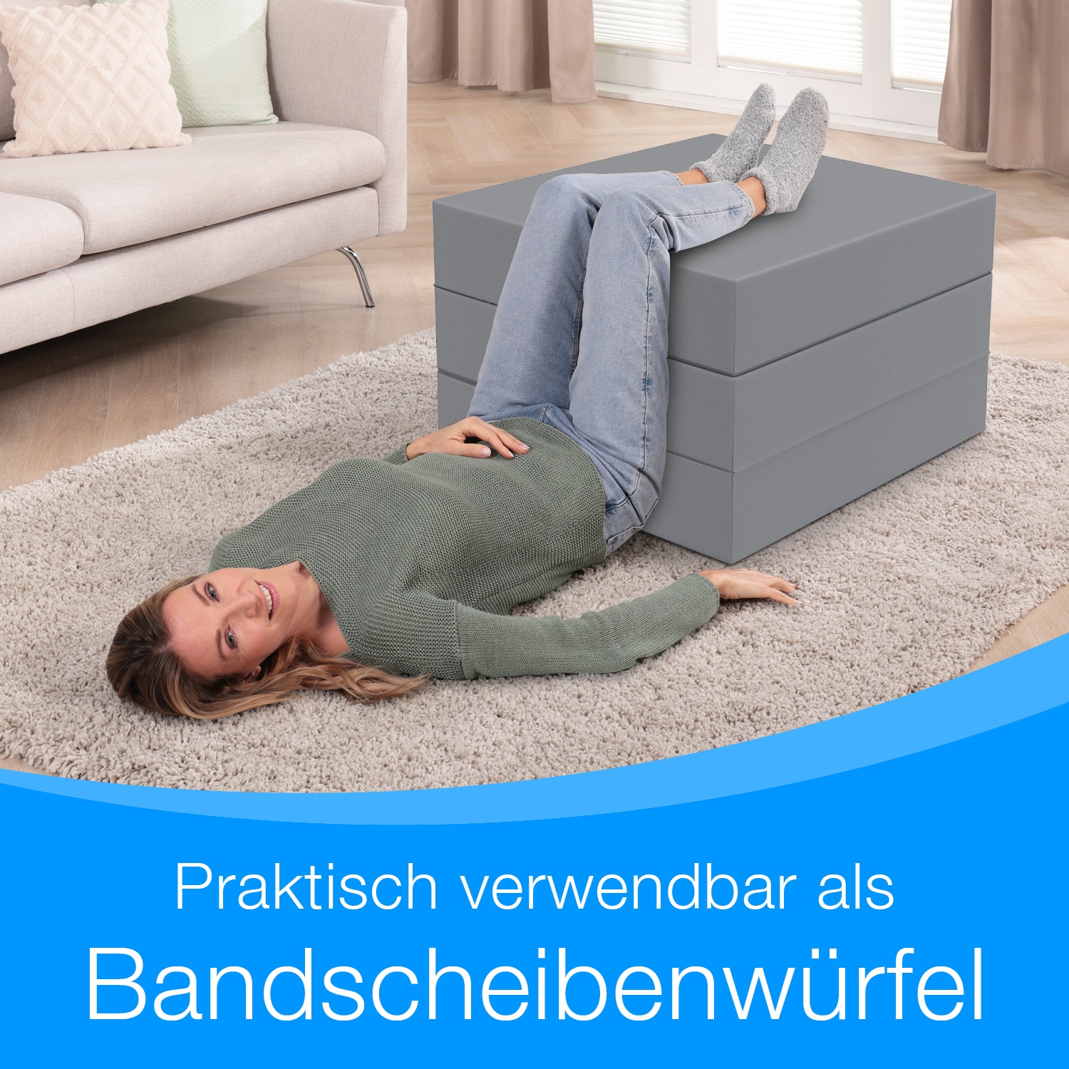 Bestschlaf Klappbare Gästematratze 3-teilige Faltmatratze, Schaumstoff extra dick