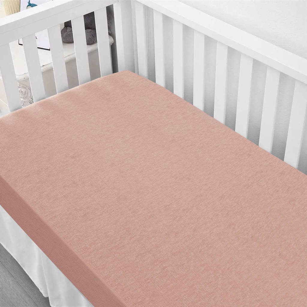 ledikant hoeslaken jersey 60x120 roze