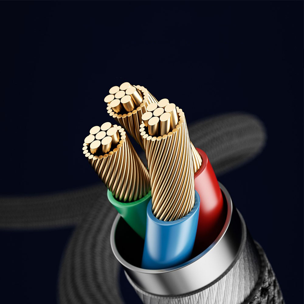 (1m) 3.5mm Audio Klinke Stecker auf 3.5 mm Klinken Buchse Stereo AUX geflochtenes Verlängerungskabel - Grau