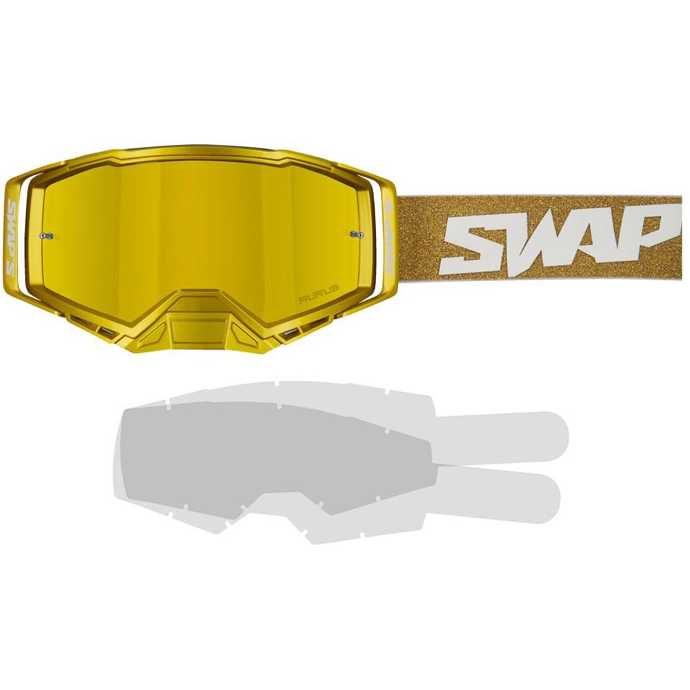 Swaps - Masque Aurus + Tear-off laminé 2 pièces Or
