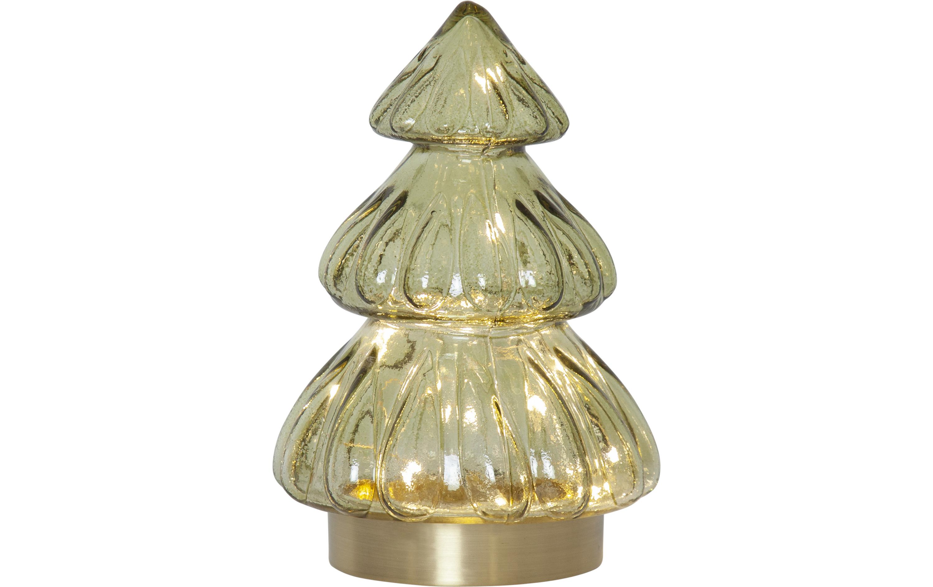 Glasdekoration Abete, 18 cm, GrünLED Glaskugel