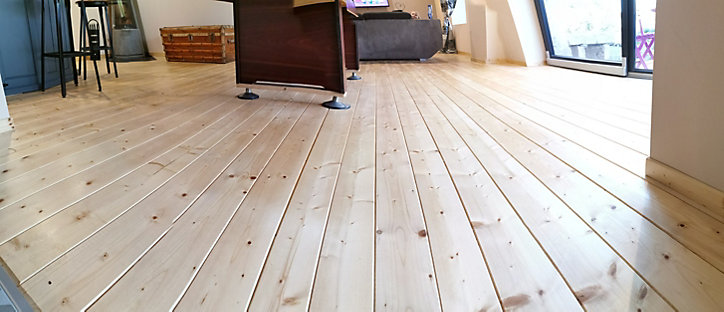 Plancher en épicéa 18 x 250cm, ép. 20mm