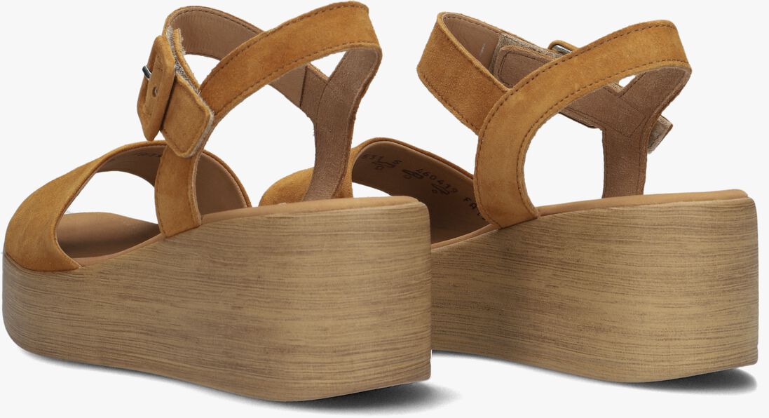 cognac gabor sandalen met hak 531