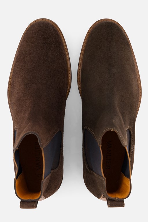 Van Lier Rigi Chelsea boots bruin Suede