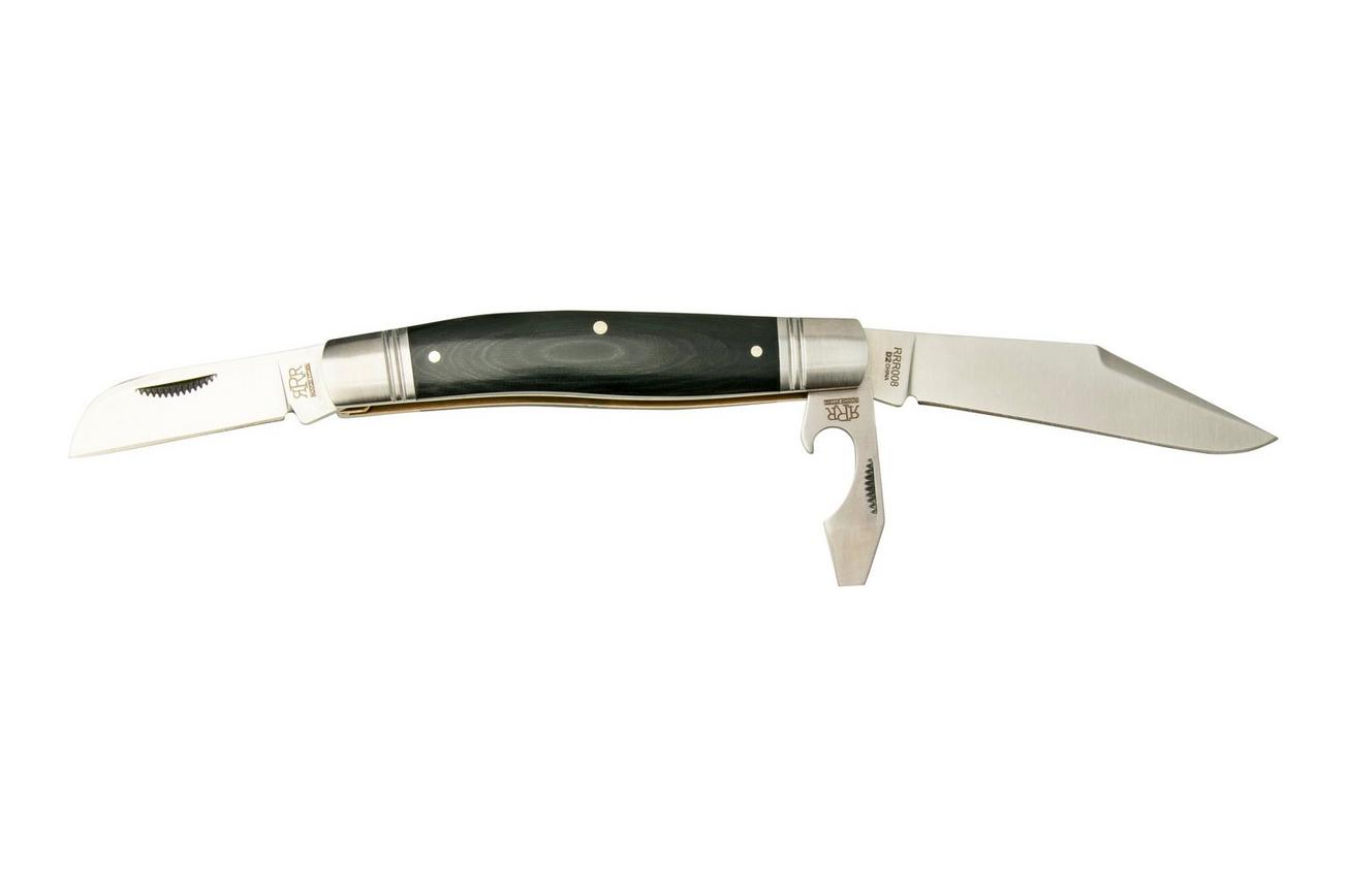 Rough Ryder Reserve Common Stock D2 Black Micarta, RRR008 slipjoint zakmes