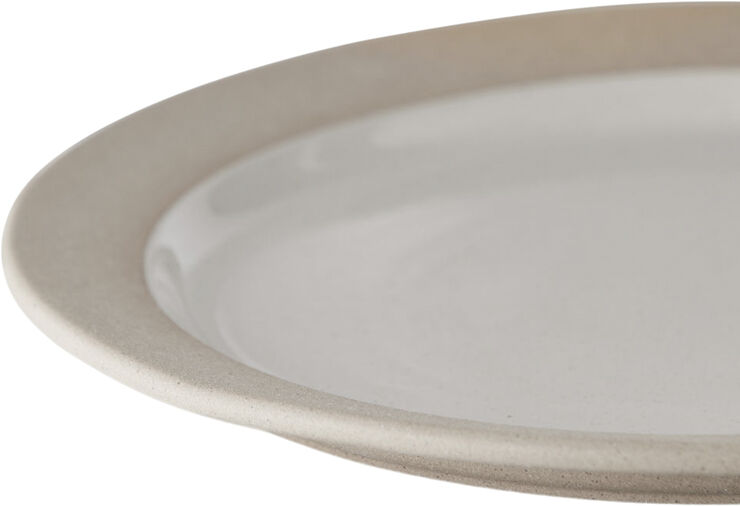Studio About PLATE, LARGE, 2 PCS, CLAY SAND, GLAZE LIGHT GREY, 25015SG 131