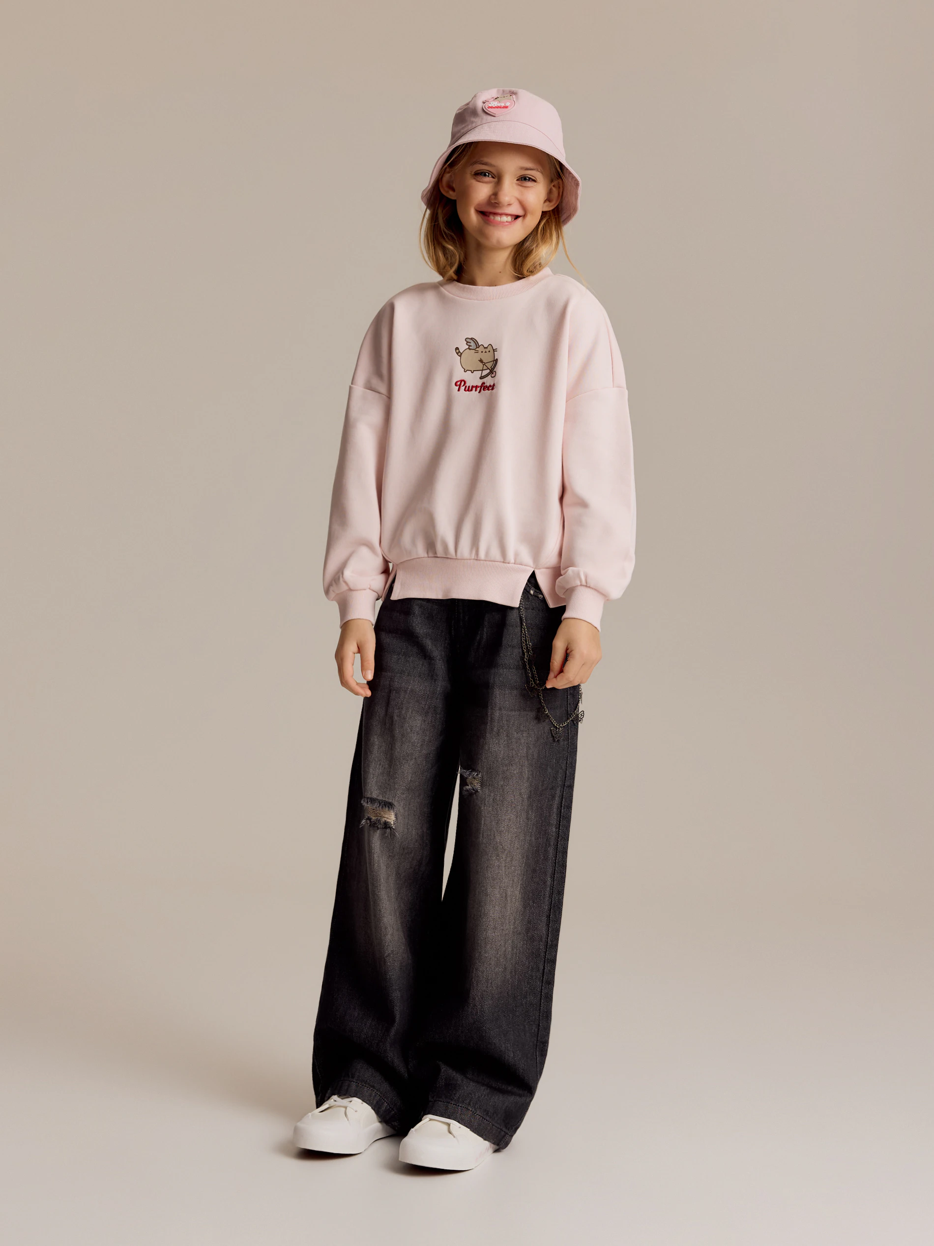 Pusheen Sweatshirt mit Applikation