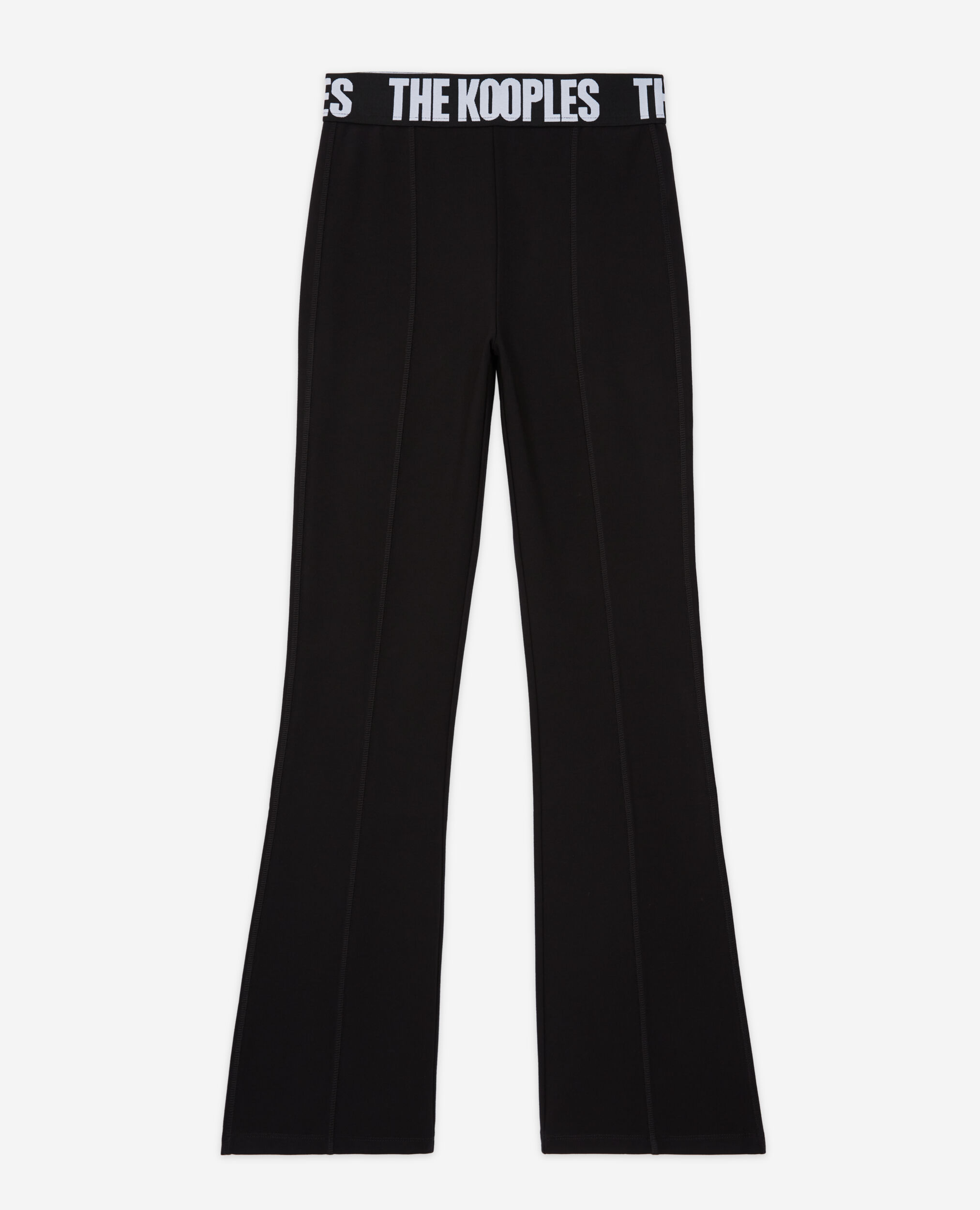Pantalon flare à logo noir