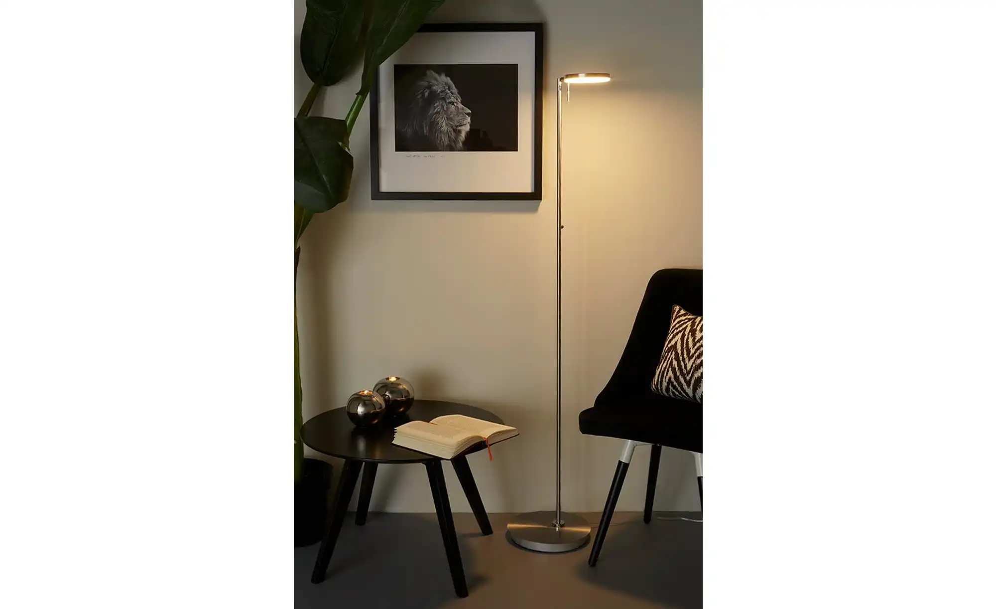HELL-höllisch gutes Licht LED-Stehleuchte, 1-flammig, Nickel matt