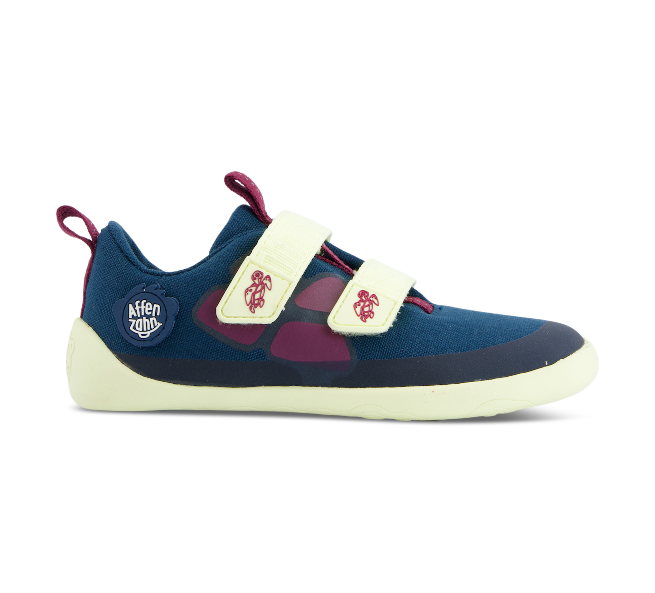 Affenzahn Barfussschuh Baumwolle Lucky - Klettschuhe blaugrün