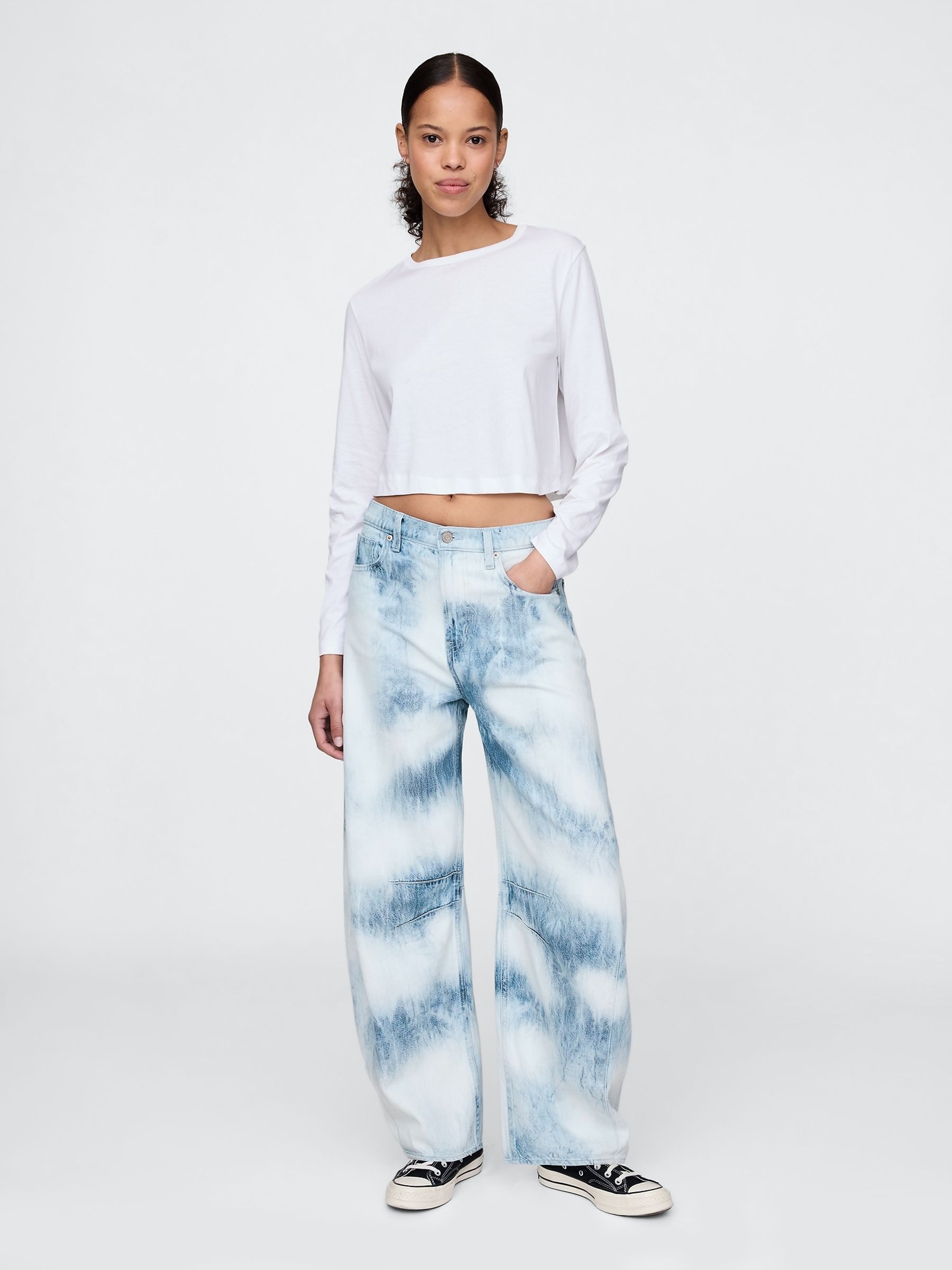 Gap UltraSoft jeans met hoge taille en hoefijzervormige pijpen