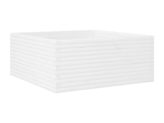 Jardinière bac lit surélevé bois blanche 110 x 110 x 46 cm 02_0037317